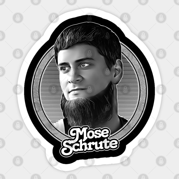 Mose Schrute \/\ Retro Style Fan Artwork Sticker by DankFutura